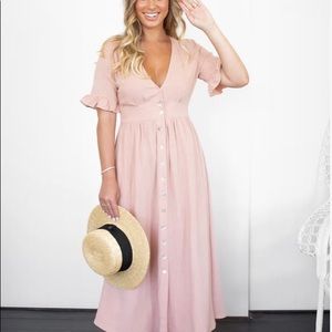 Korbela Dress - Nude Pink